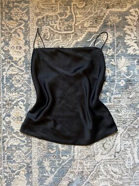Abercrombie & Fitch Black Satin Spaghetti Strap Camisole